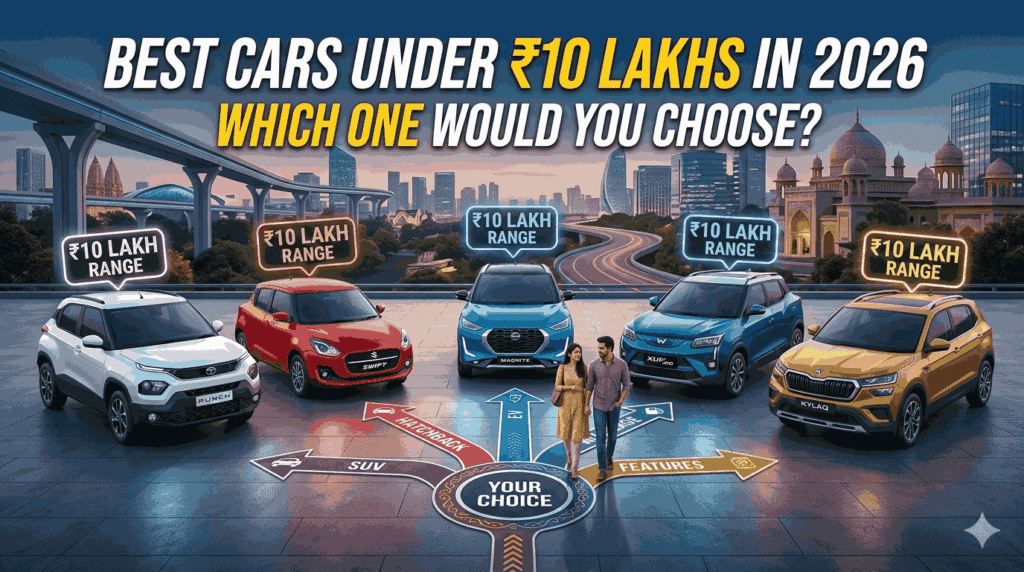 Best Cars Under ₹10 Lakhs in 2026. Which One Would You choose
