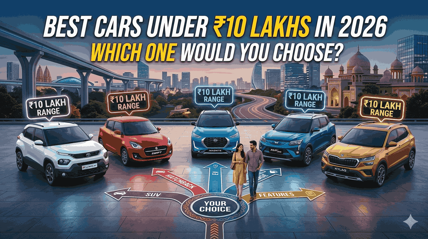 Best Cars Under ₹10 Lakhs in 2026. Which One Would You choose